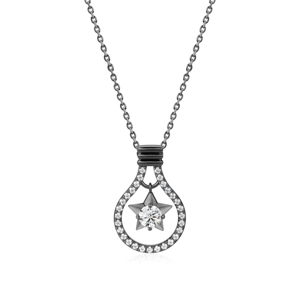 Lightbulb Star Green Amethyst Necklace - LUO Jewelry #gemstone_Moissanite