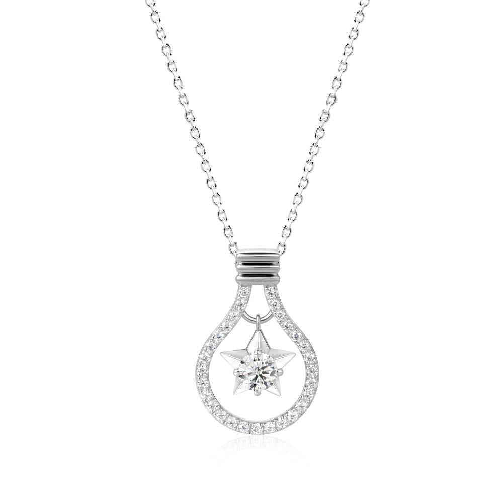 Lightbulb Star Green Amethyst Necklace - LUO Jewelry #gemstone_Moissanite