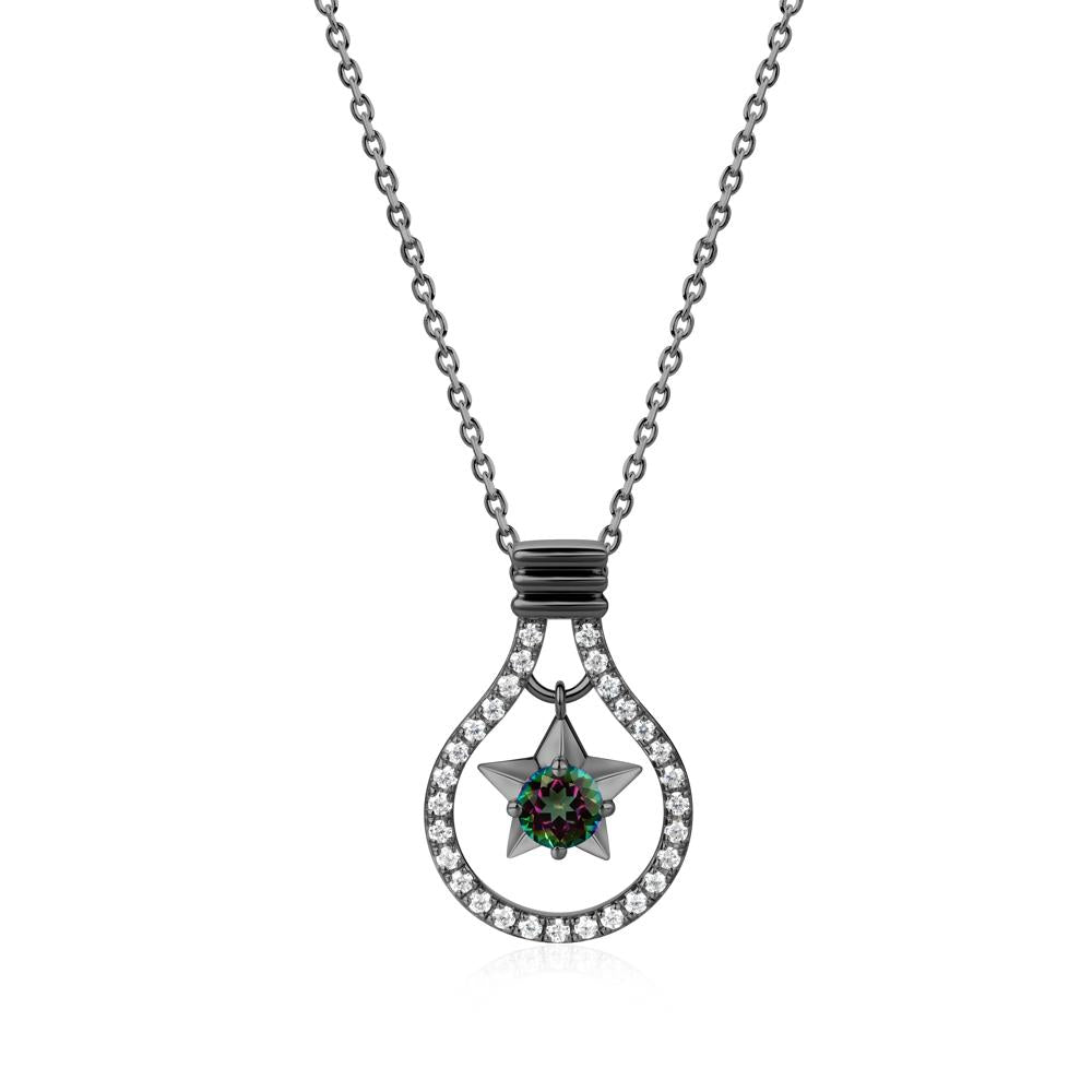 Lightbulb Star Green Amethyst Necklace - LUO Jewelry #gemstone_Mystic Topaz