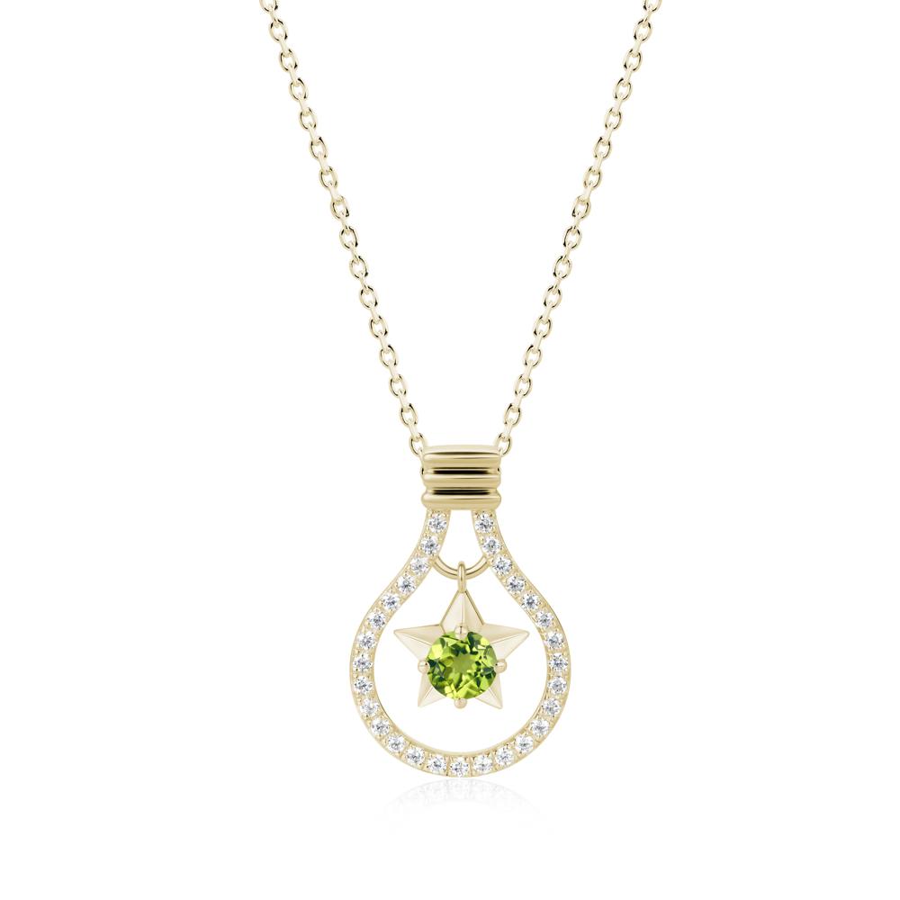 Lightbulb Star Green Amethyst Necklace - LUO Jewelry #gemstone_Peridot