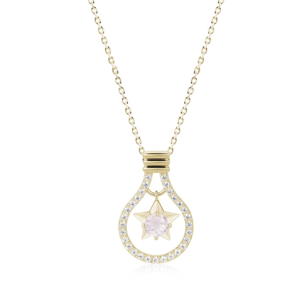 Lightbulb Star Green Amethyst Necklace - LUO Jewelry #gemstone_Rose Quartz