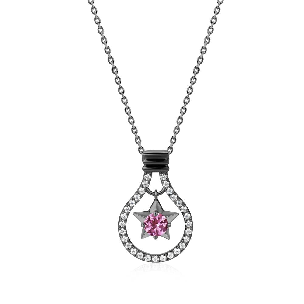 Lightbulb Star Green Amethyst Necklace - LUO Jewelry #gemstone_Pink Sapphire