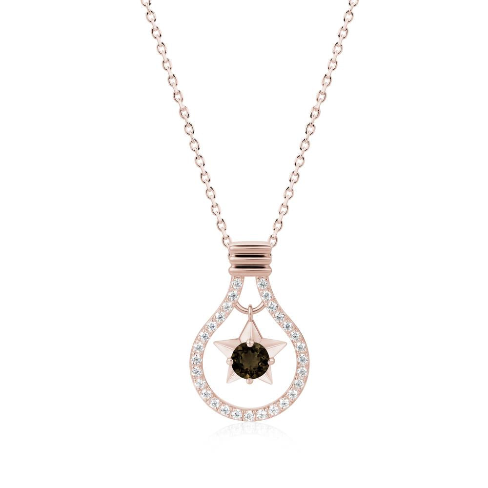 Lightbulb Star Green Amethyst Necklace - LUO Jewelry #gemstone_Smoky Quartz