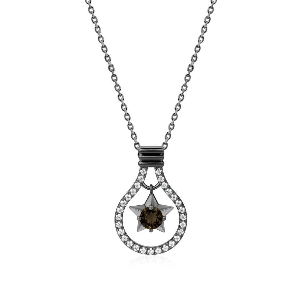 Lightbulb Star Green Amethyst Necklace - LUO Jewelry #gemstone_Smoky Quartz
