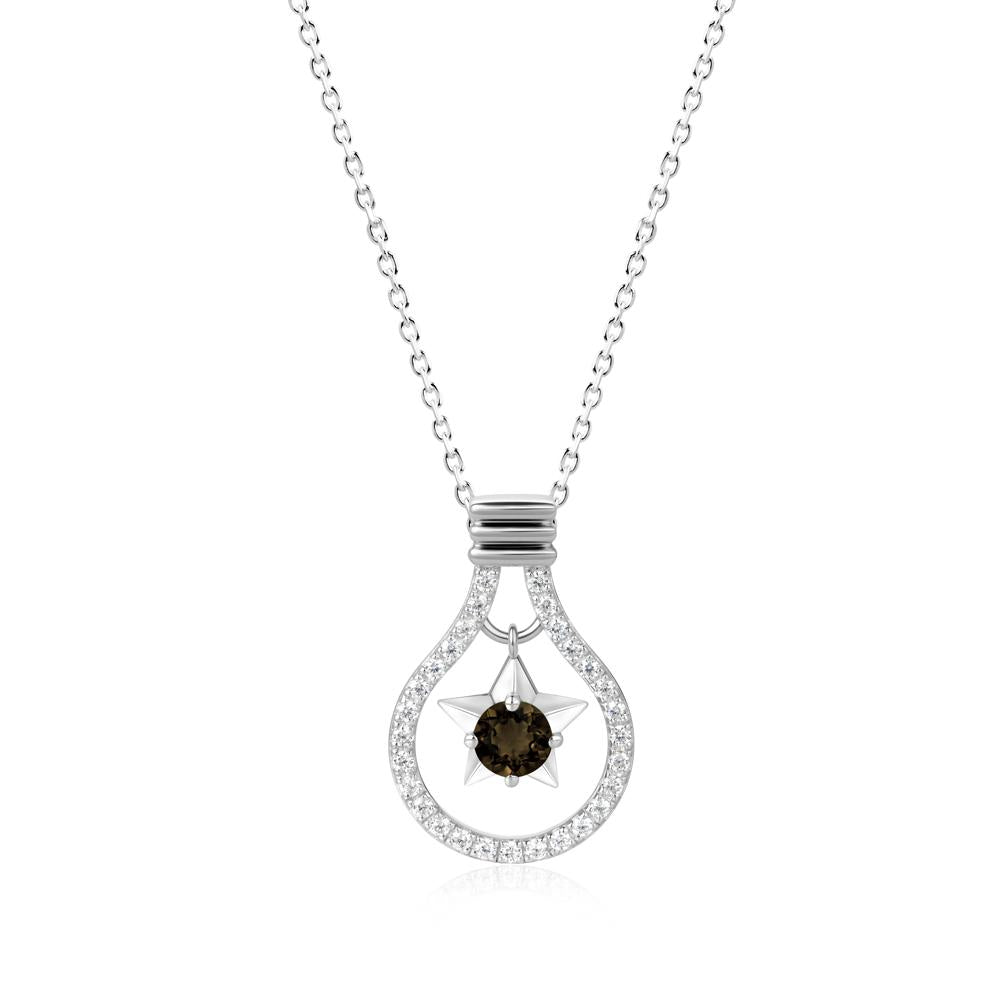 Lightbulb Star Green Amethyst Necklace - LUO Jewelry #gemstone_Smoky Quartz