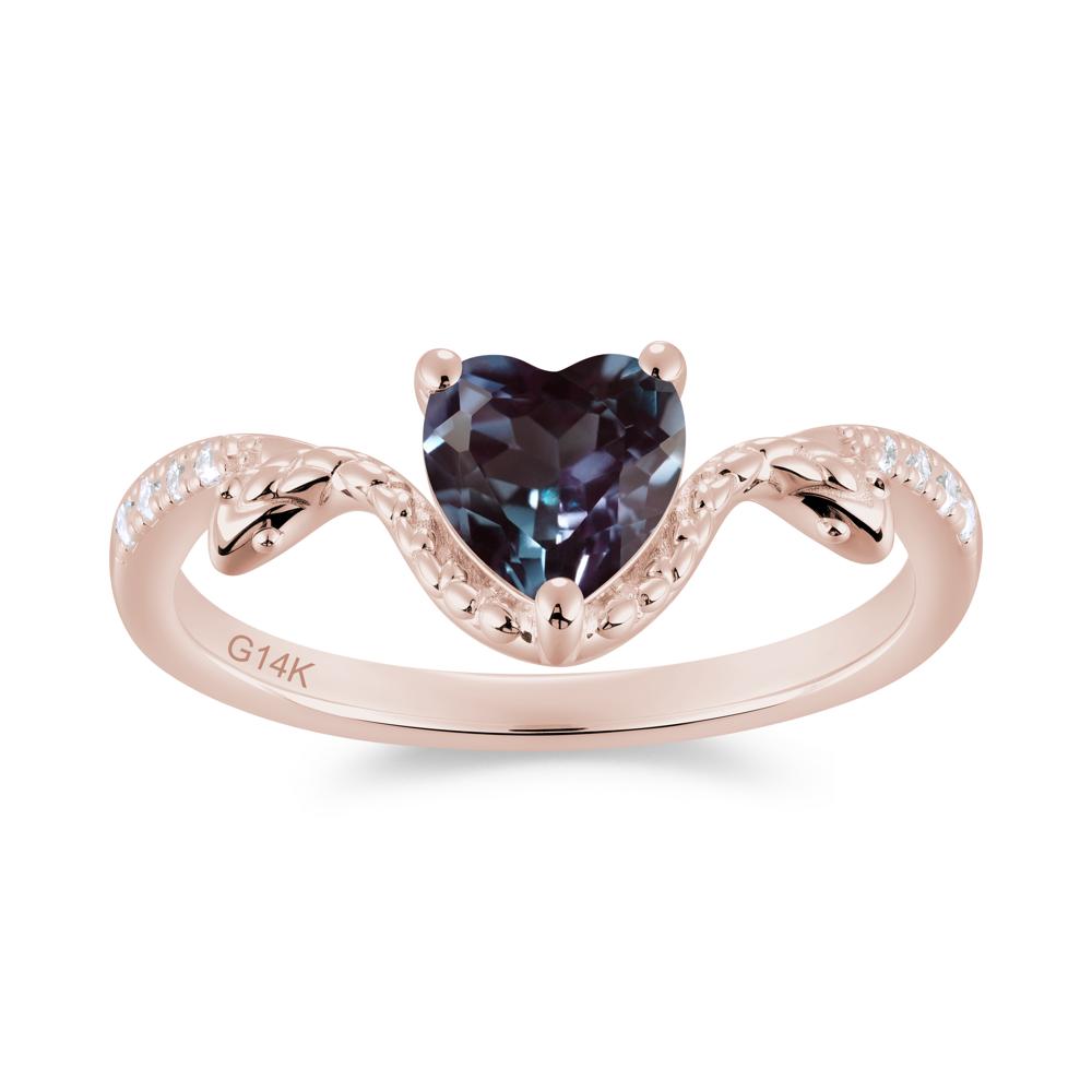 Heart Shaped Emerald Dual Snake Ring - LUO Jewelry #gemstone_Alexandrite