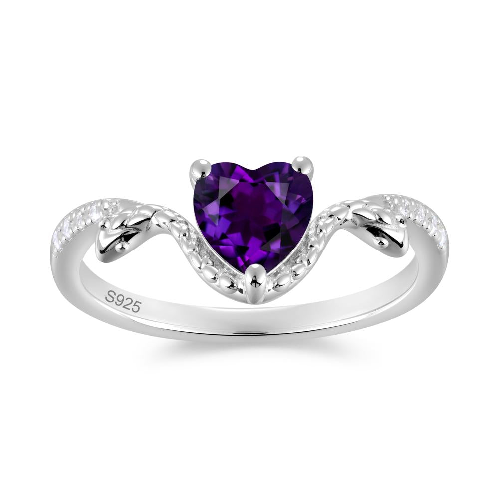 Heart Shaped Emerald Dual Snake Ring - LUO Jewelry #gemstone_Amethyst