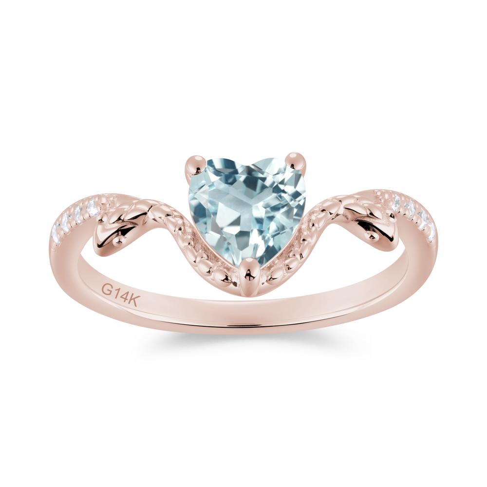 Heart Shaped Emerald Dual Snake Ring - LUO Jewelry #gemstone_Aquamarine