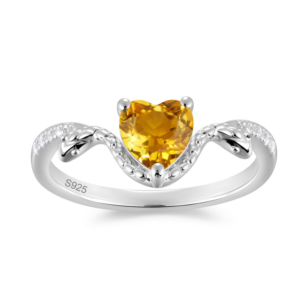 Heart Shaped Emerald Dual Snake Ring - LUO Jewelry #gemstone_Citrine