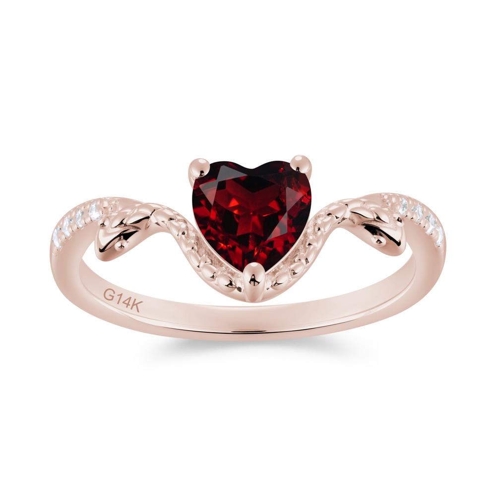 Heart Shaped Emerald Dual Snake Ring - LUO Jewelry #gemstone_Garnet