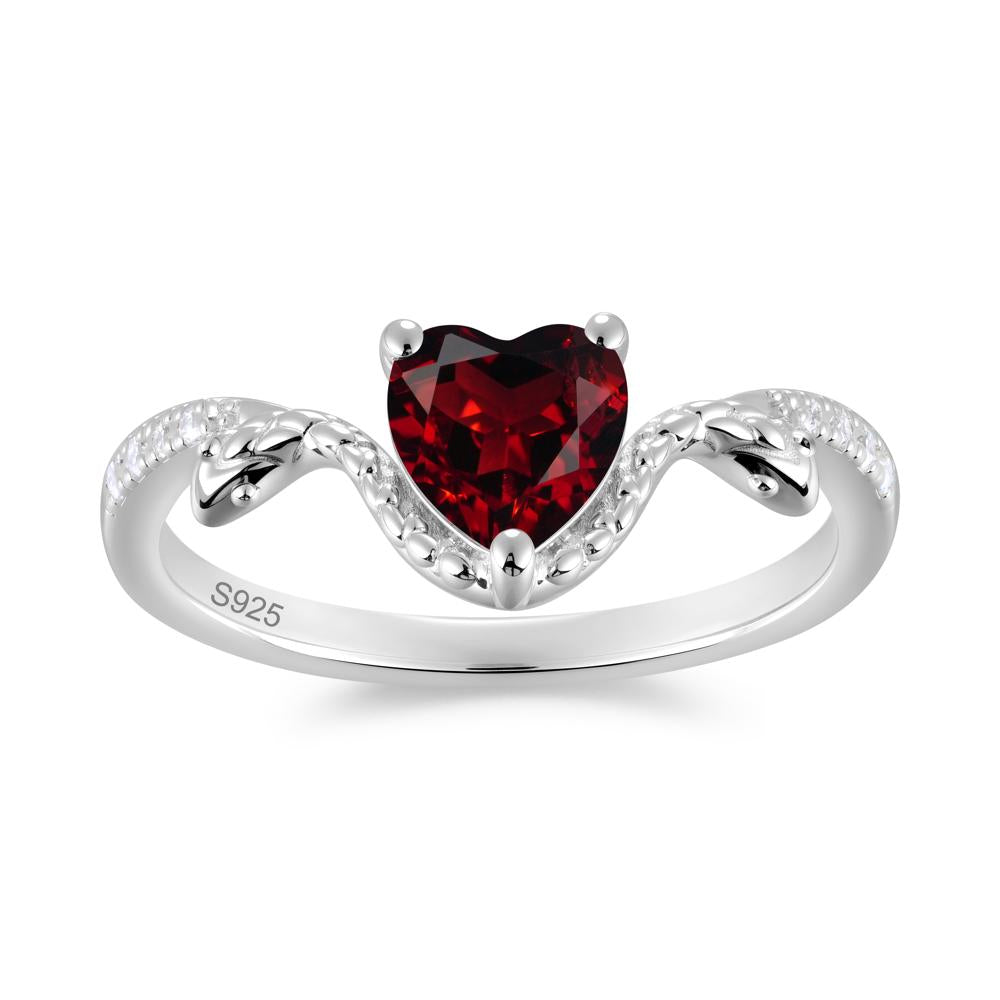 Heart Shaped Emerald Dual Snake Ring - LUO Jewelry #gemstone_Garnet