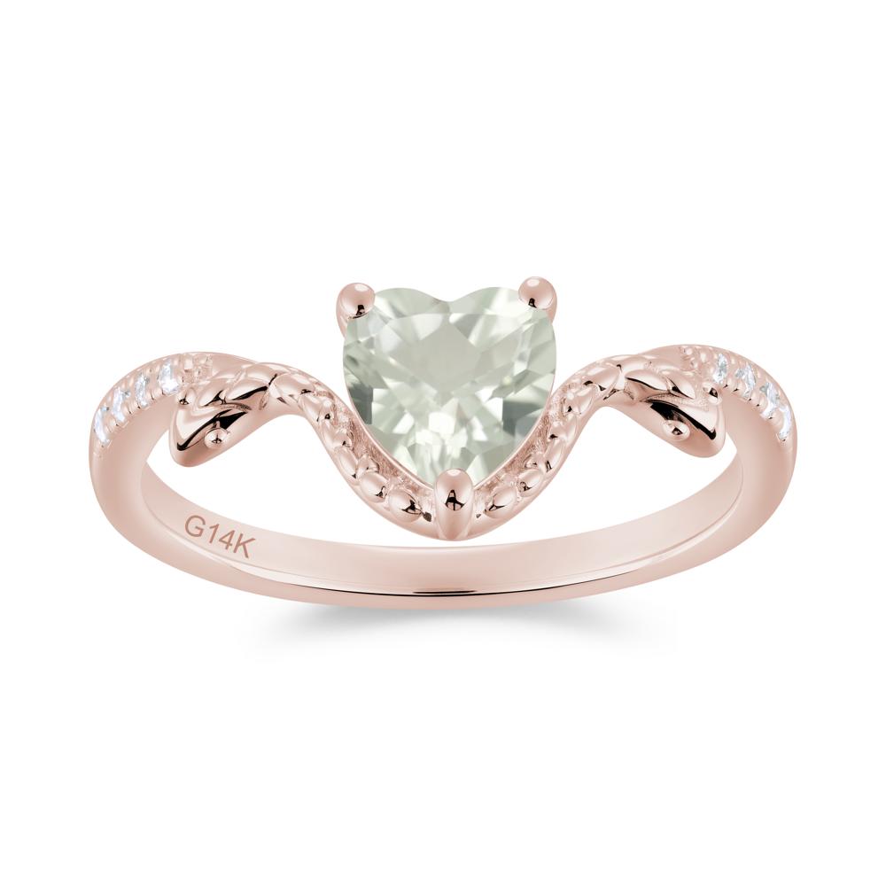Heart Shaped Emerald Dual Snake Ring - LUO Jewelry #gemstone_Green Amethyst