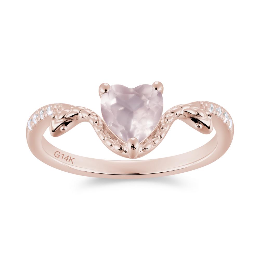 Heart Shaped Emerald Dual Snake Ring - LUO Jewelry #gemstone_Rose Quartz