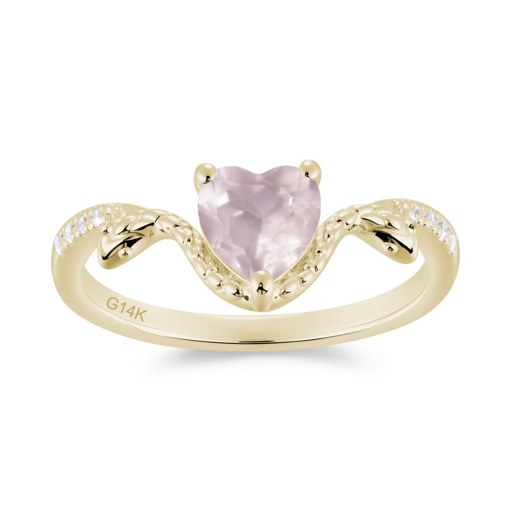 Heart Shaped Emerald Dual Snake Ring - LUO Jewelry #gemstone_Rose Quartz