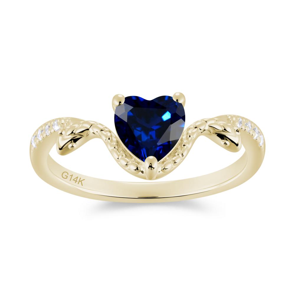 Heart Shaped Emerald Dual Snake Ring - LUO Jewelry #gemstone_Sapphire