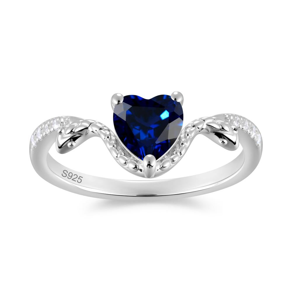Heart Shaped Emerald Dual Snake Ring - LUO Jewelry #gemstone_Sapphire