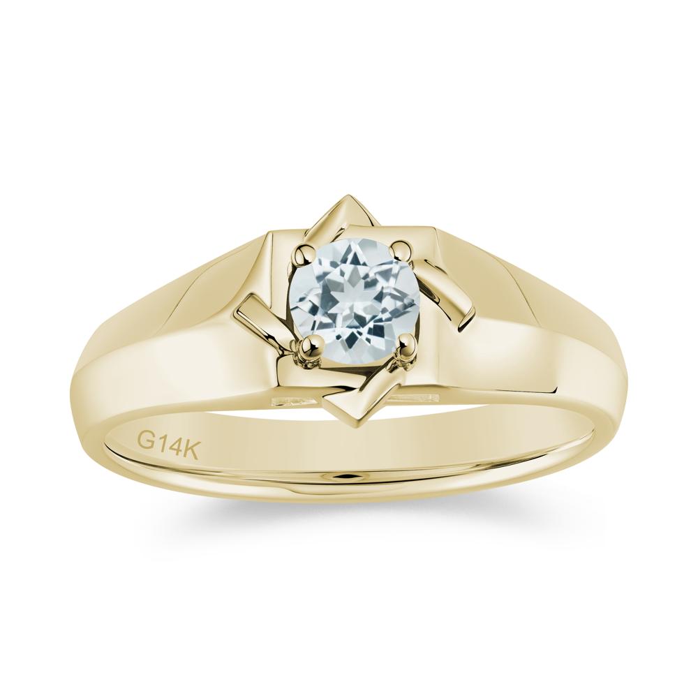 Minimalist Amethyst Ring for Men and Women - LUO Jewelry #gemstone_Aquamarine