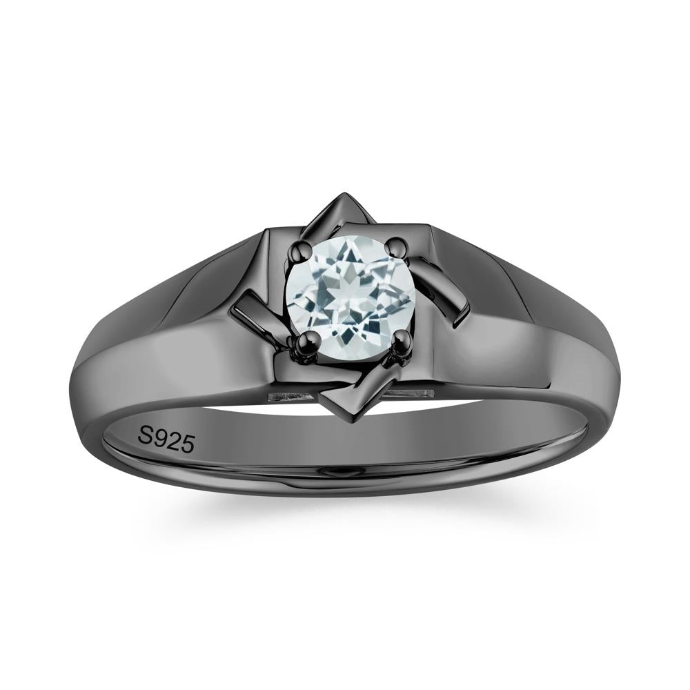 Minimalist Amethyst Ring for Men and Women - LUO Jewelry #gemstone_Aquamarine