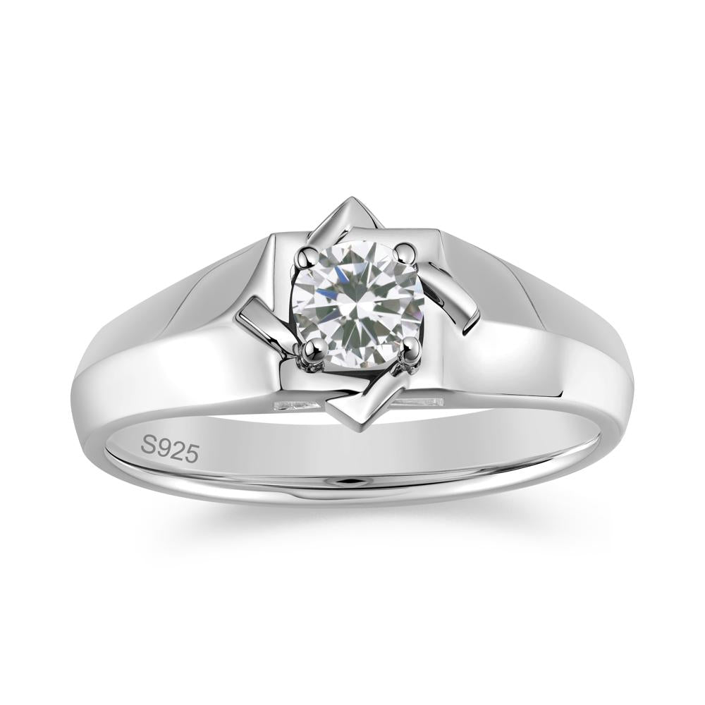 Minimalist Amethyst Ring for Men and Women - LUO Jewelry #gemstone_Cubic Zirconia