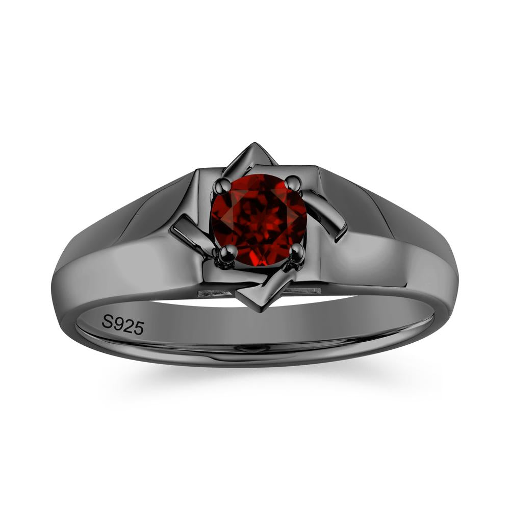 Minimalist Amethyst Ring for Men and Women - LUO Jewelry #gemstone_Garnet