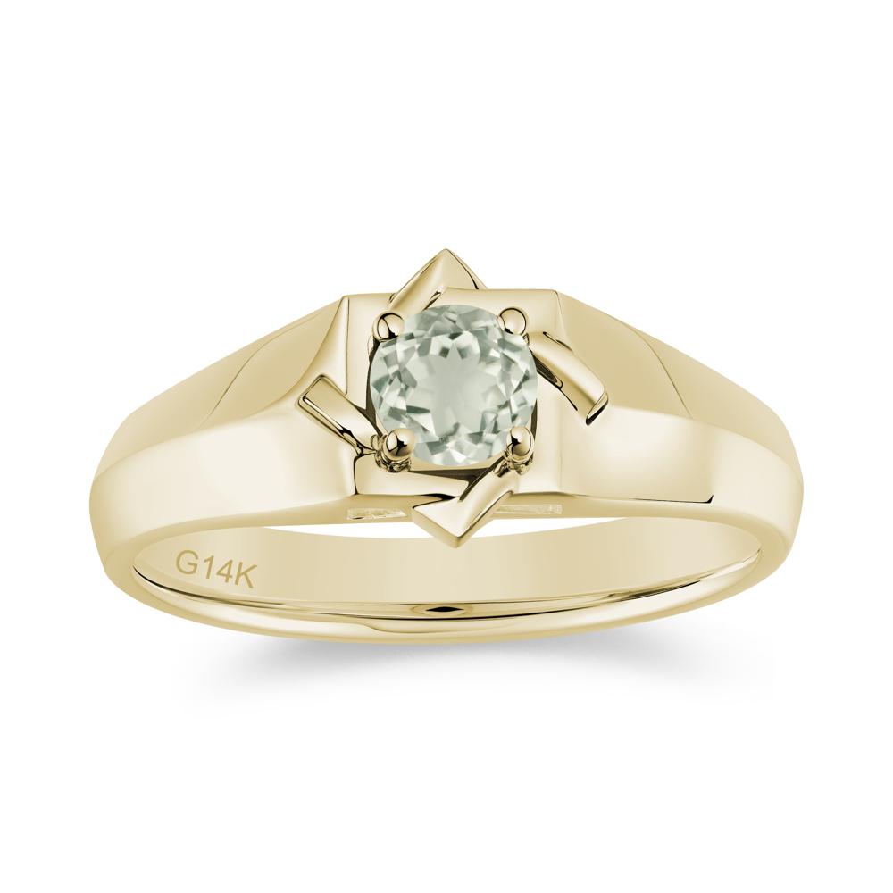 Minimalist Amethyst Ring for Men and Women - LUO Jewelry #gemstone_Green Amethyst