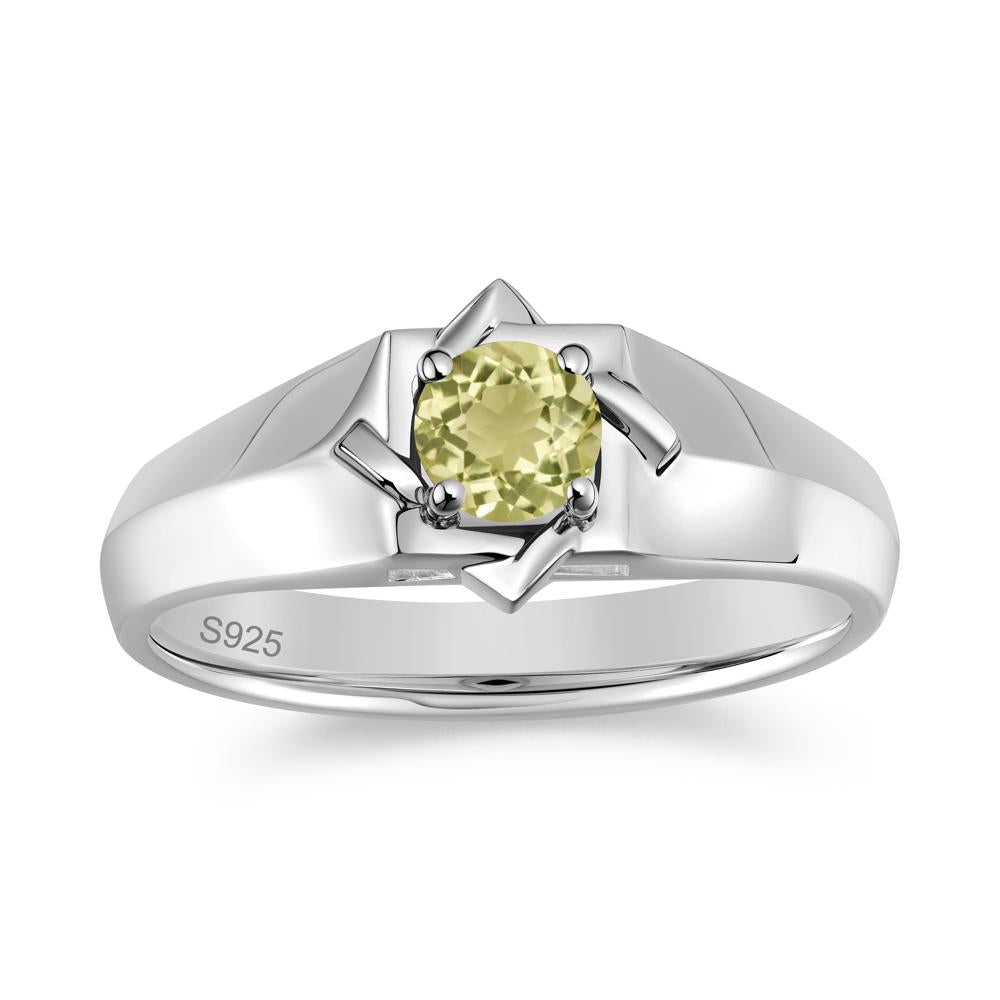 Minimalist Amethyst Ring for Men and Women - LUO Jewelry #gemstone_Lemon Quartz