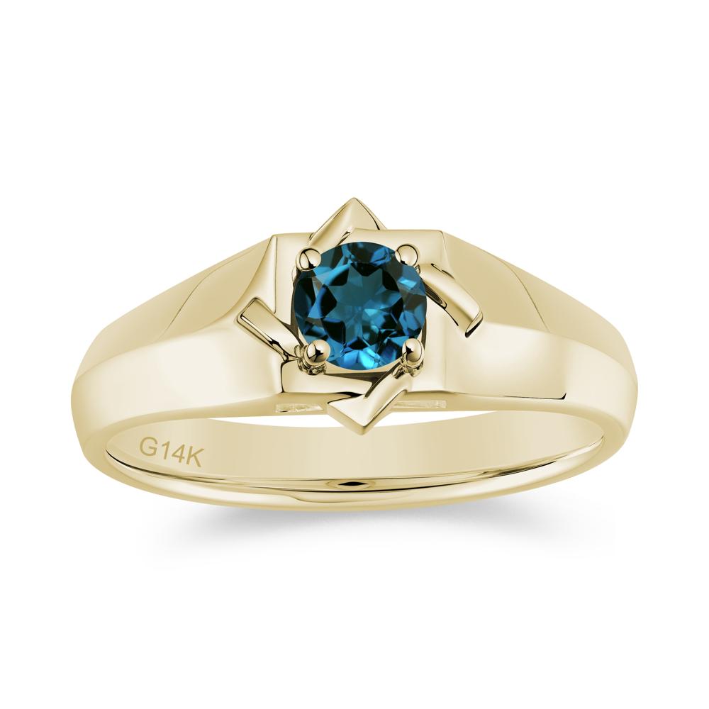 Minimalist Amethyst Ring for Men and Women - LUO Jewelry #gemstone_London Blue Topaz