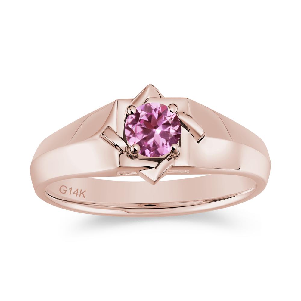 Minimalist Amethyst Ring for Men and Women - LUO Jewelry #gemstone_Pink Sapphire