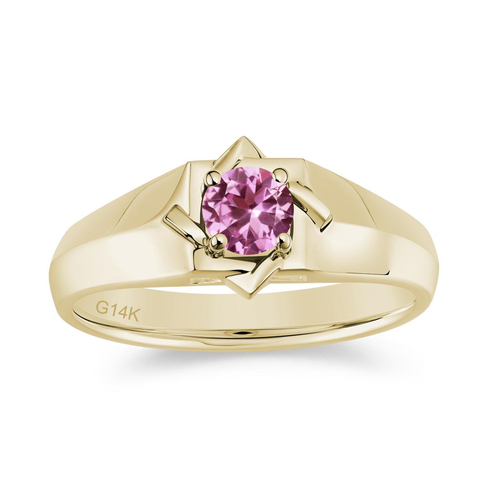 Minimalist Amethyst Ring for Men and Women - LUO Jewelry #gemstone_Pink Sapphire