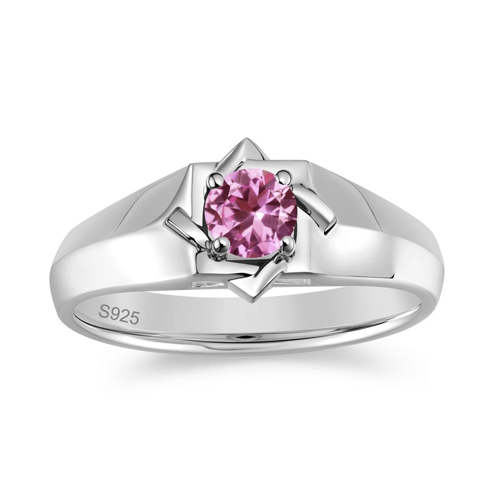 Minimalist Amethyst Ring for Men and Women - LUO Jewelry #gemstone_Pink Sapphire