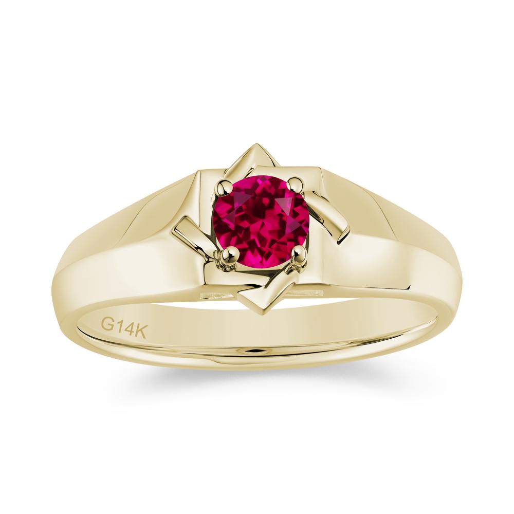 Minimalist Amethyst Ring for Men and Women - LUO Jewelry #gemstone_Ruby