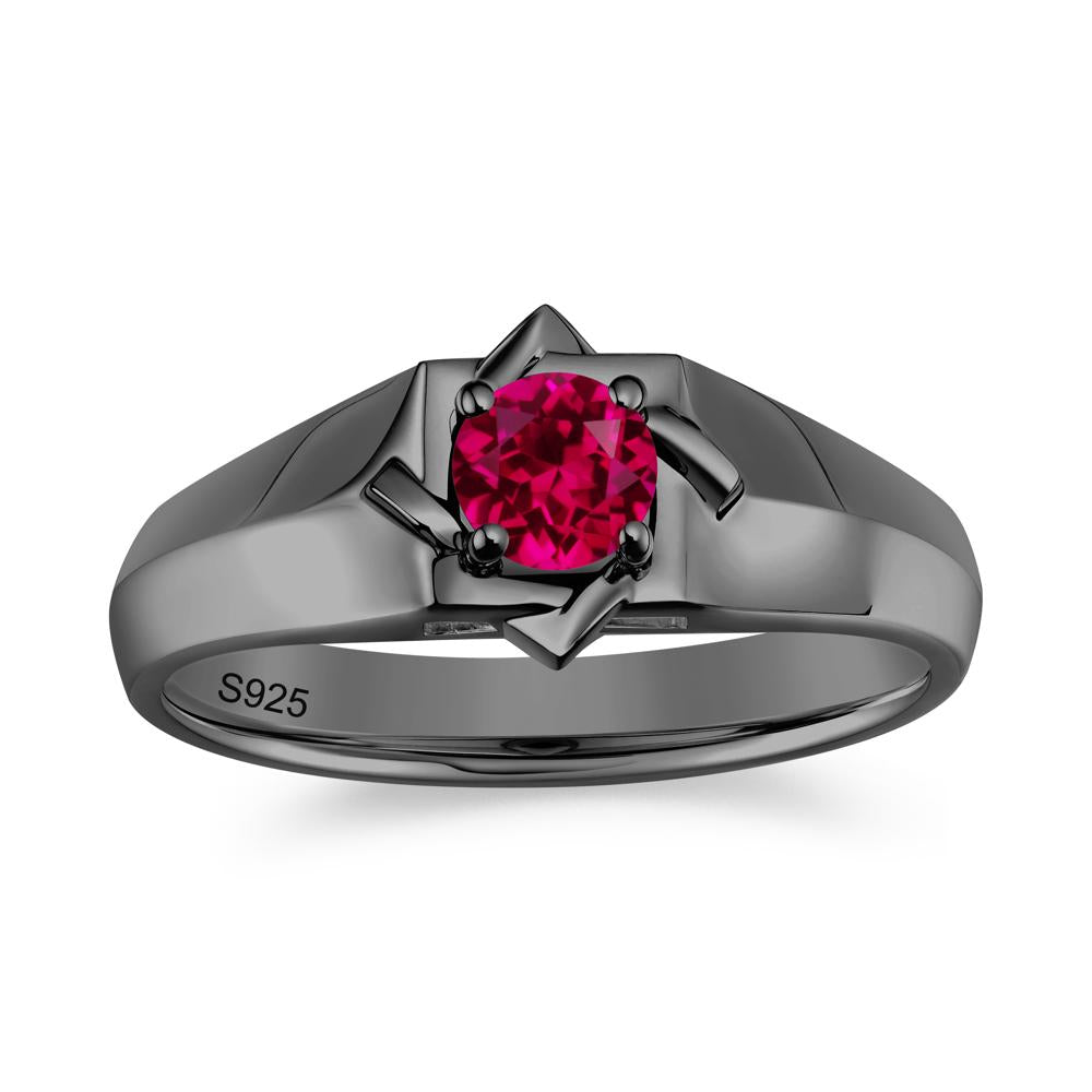 Minimalist Amethyst Ring for Men and Women - LUO Jewelry #gemstone_Ruby