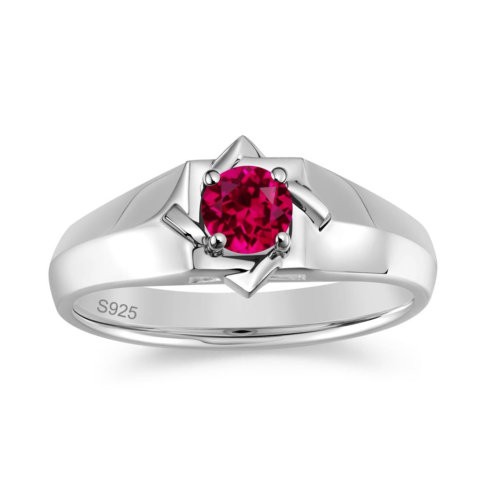Minimalist Amethyst Ring for Men and Women - LUO Jewelry #gemstone_Ruby