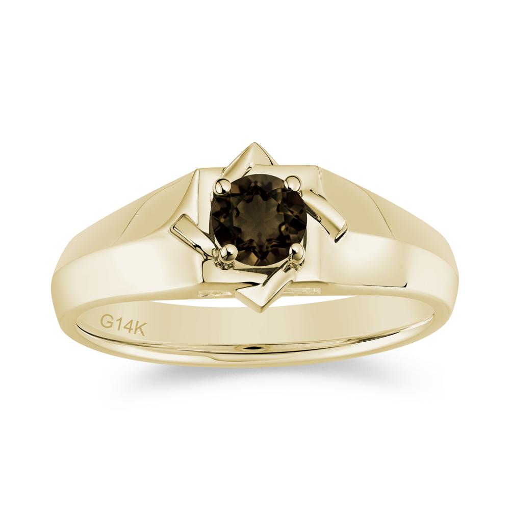 Minimalist Amethyst Ring for Men and Women - LUO Jewelry #gemstone_Smoky Quartz