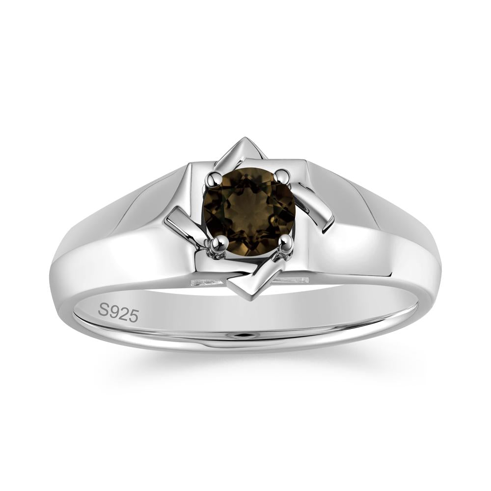 Minimalist Amethyst Ring for Men and Women - LUO Jewelry #gemstone_Smoky Quartz