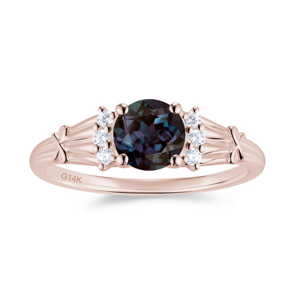 Boho Flower Inspired Cubic Zirconia Ring - LUO Jewelry #gemstone_Alexandrite