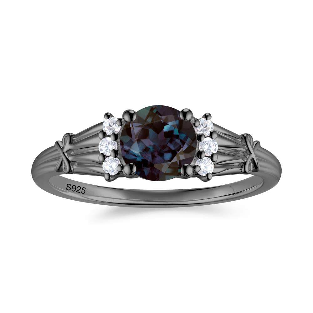 Boho Flower Inspired Cubic Zirconia Ring - LUO Jewelry #gemstone_Alexandrite