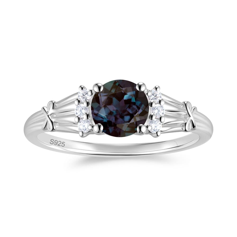 Boho Flower Inspired Cubic Zirconia Ring - LUO Jewelry #gemstone_Alexandrite