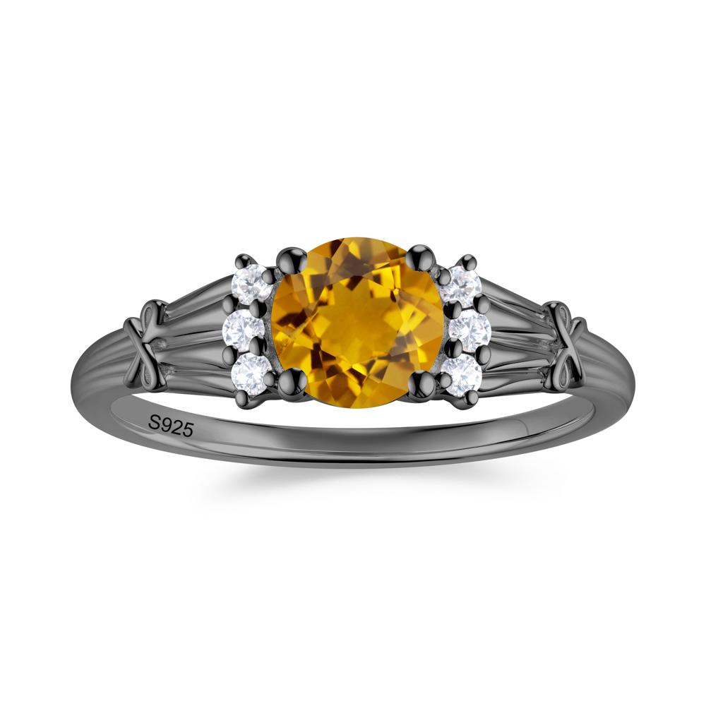 Boho Flower Inspired Cubic Zirconia Ring - LUO Jewelry #gemstone_Citrine