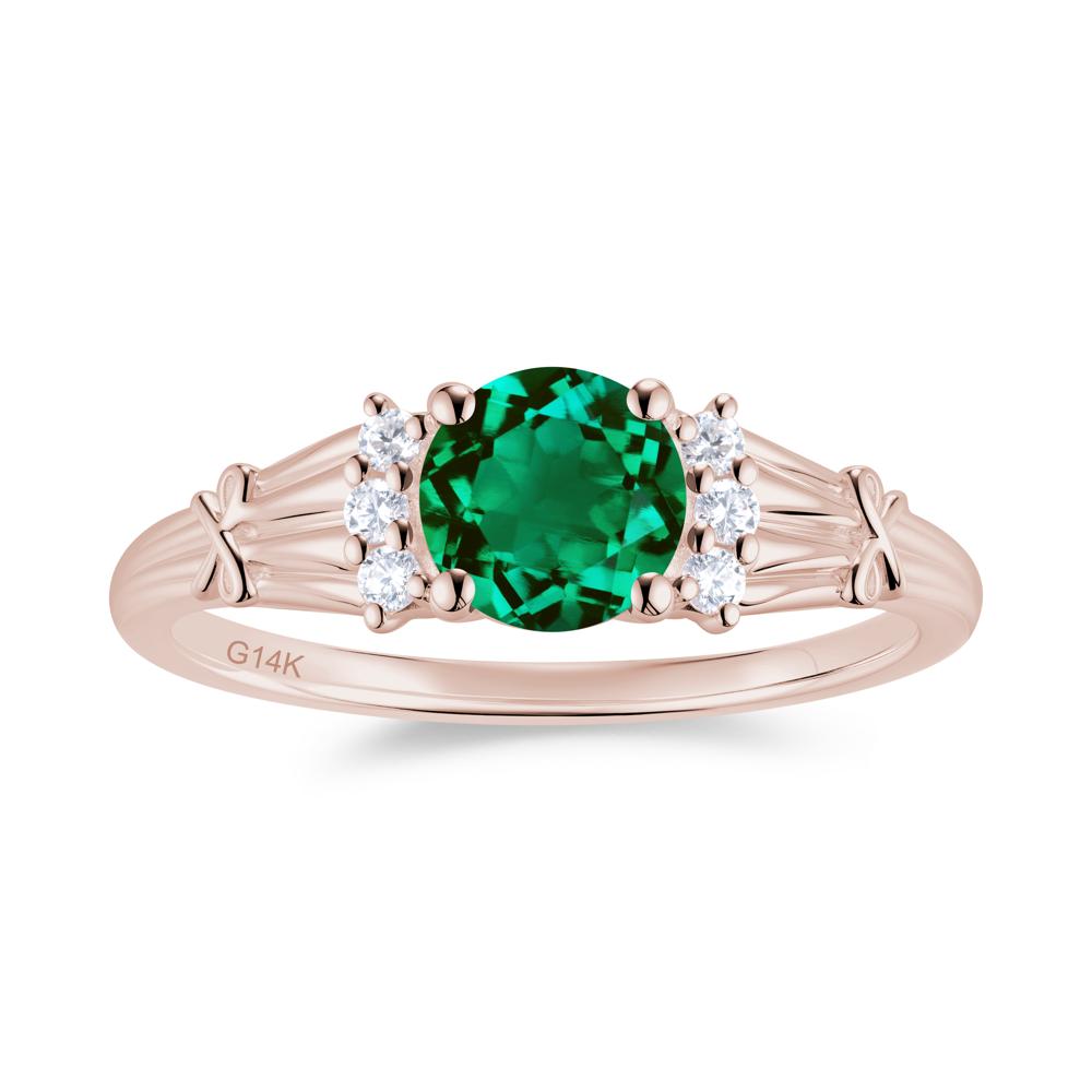 Boho Flower Inspired Cubic Zirconia Ring - LUO Jewelry #gemstone_Emerald