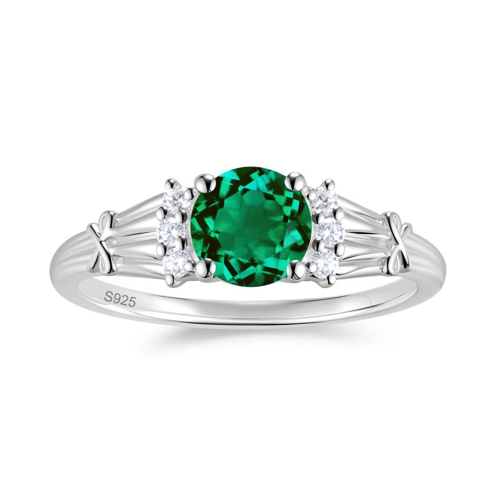 Boho Flower Inspired Cubic Zirconia Ring - LUO Jewelry #gemstone_Emerald