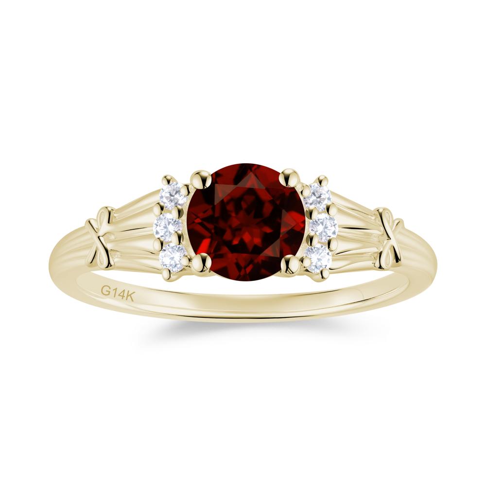 Boho Flower Inspired Cubic Zirconia Ring - LUO Jewelry #gemstone_Garnet