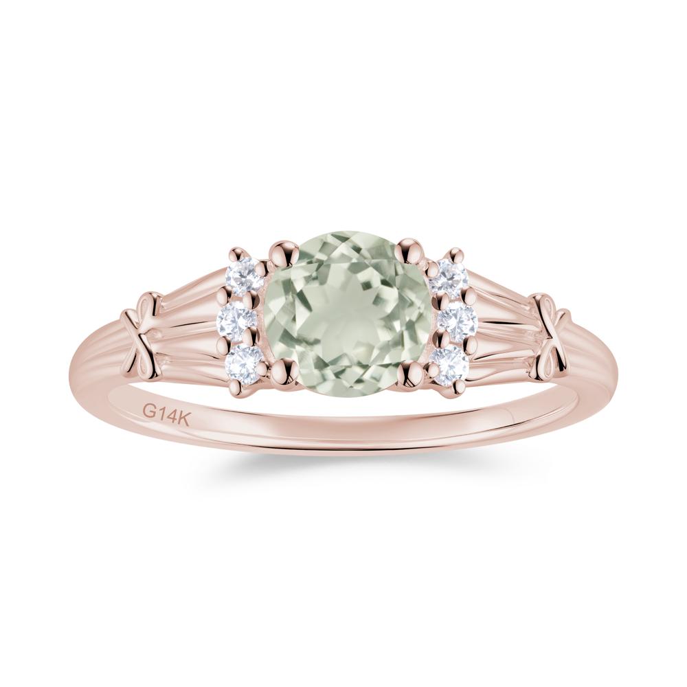 Boho Flower Inspired Cubic Zirconia Ring - LUO Jewelry #gemstone_Green Amethyst