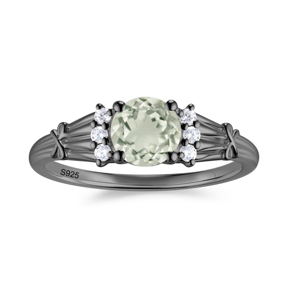 Boho Flower Inspired Cubic Zirconia Ring - LUO Jewelry #gemstone_Green Amethyst