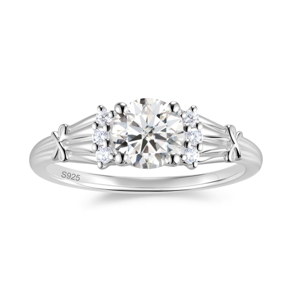 Boho Flower Inspired Cubic Zirconia Ring - LUO Jewelry #gemstone_Moissanite