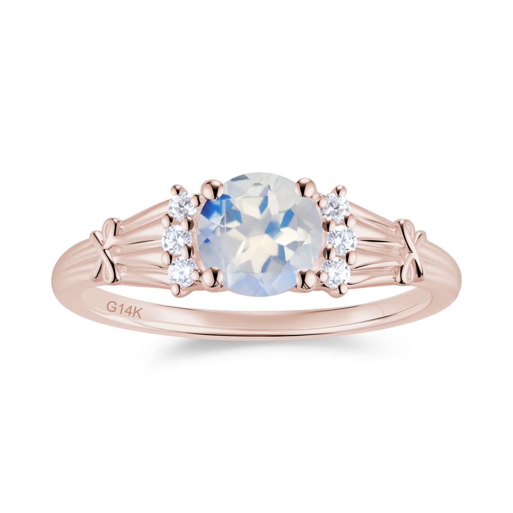 Boho Flower Inspired Cubic Zirconia Ring - LUO Jewelry #gemstone_Moonstone