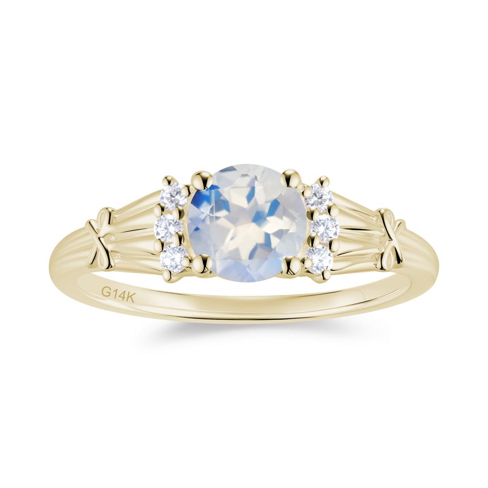 Boho Flower Inspired Cubic Zirconia Ring - LUO Jewelry #gemstone_Moonstone