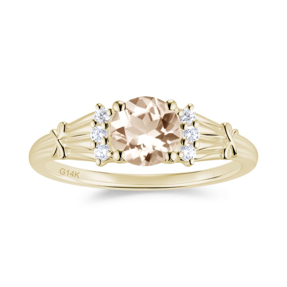 Boho Flower Inspired Cubic Zirconia Ring - LUO Jewelry #gemstone_Morganite