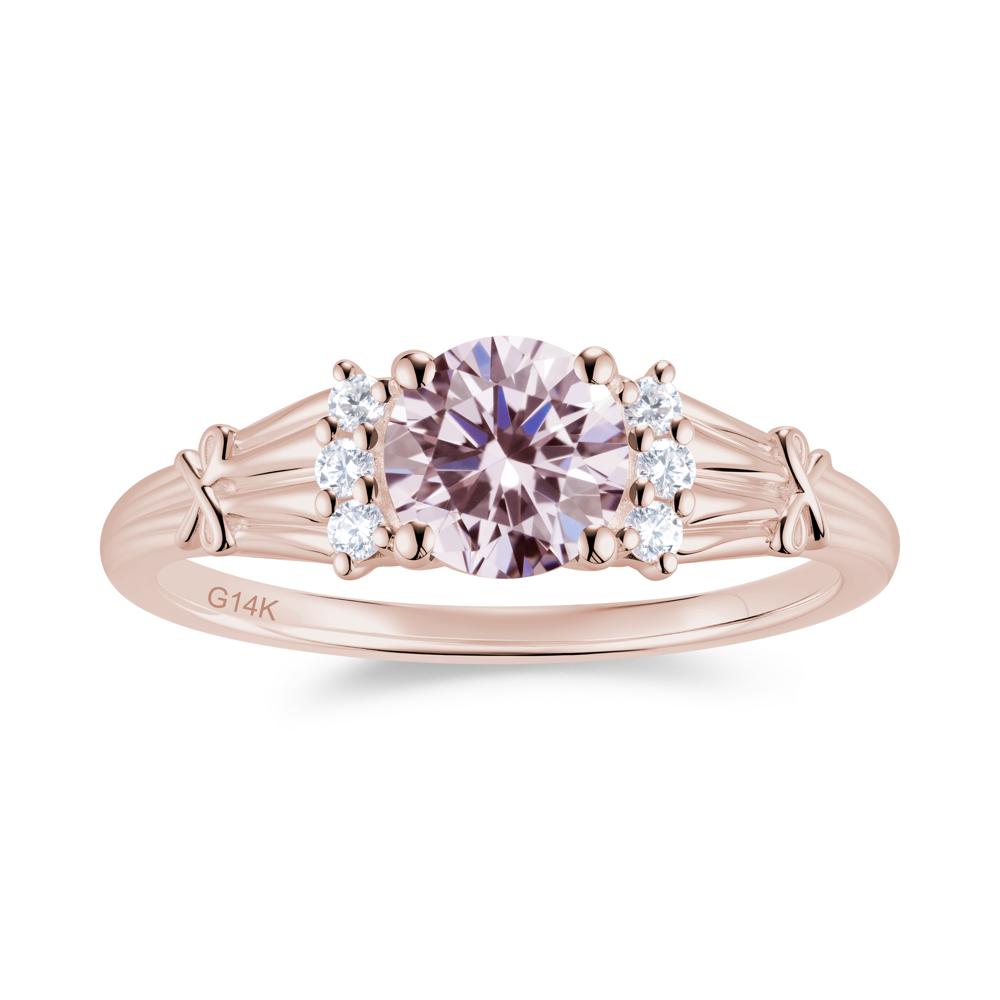 Boho Flower Inspired Cubic Zirconia Ring - LUO Jewelry #gemstone_Pink Cubic Zirconia