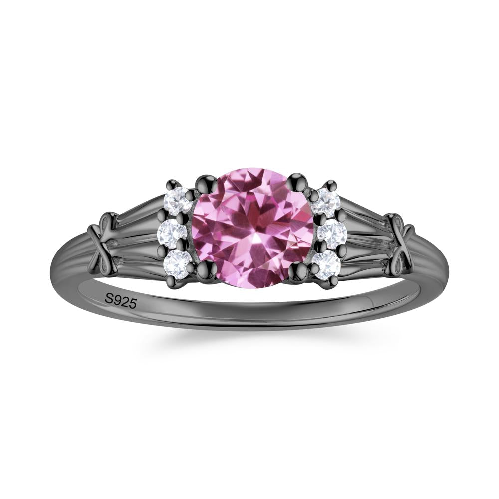 Boho Flower Inspired Cubic Zirconia Ring - LUO Jewelry #gemstone_Pink Sapphire